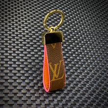 Load image into Gallery viewer, LV Keychain Pink Edges - repurposed
