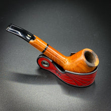 Load image into Gallery viewer, Leather Pipe Rest with Cigar Notch
